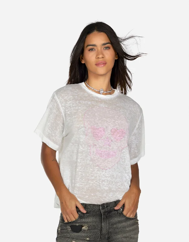 Women's High-Fashion Outfit Linnea Pink Peace Love Skull